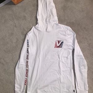 Hooded Vans White Long Sleeve